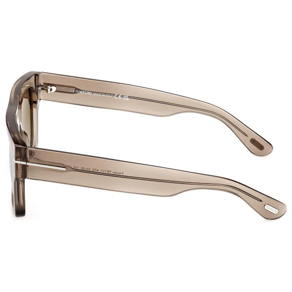 Tom Ford Fausto FT0711 47Q Transparent Oyster-Brown Erkek Güneş Gözlüğü - Görsel 2