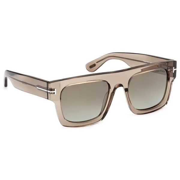 Tom Ford Fausto FT0711 47Q Transparent Oyster-Brown Erkek Güneş Gözlüğü - Görsel 3