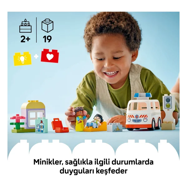 Lego 10447 Duplo Ambulans ve Sürücü - Görsel 9