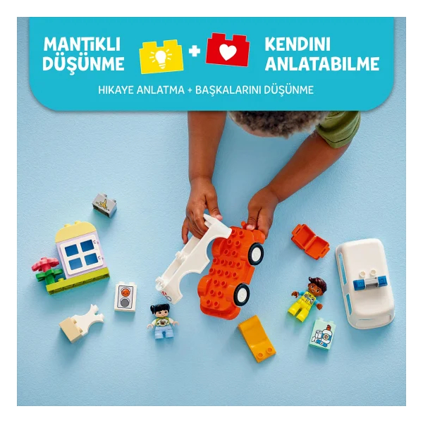 Lego 10447 Duplo Ambulans ve Sürücü - Görsel 10