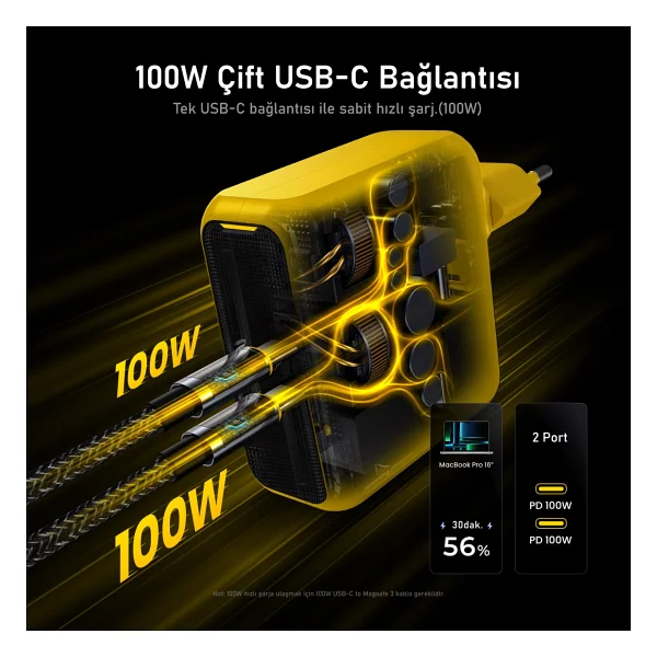 Aohi Magcube 100 W Hızlı Şarj Adaptörü - Görsel 5