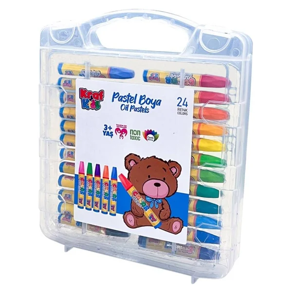 Kraf Kids KK525 Çantalı 24'lü Pastel Boya - Görsel 2