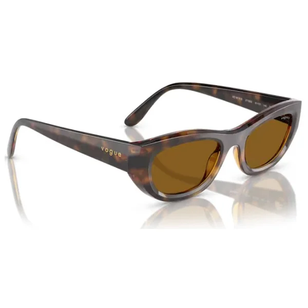 Vogue VO5616S 271883 Dark Havana-Dark Brown Polarize Kadın Güneş Gözlüğü - Görsel 4