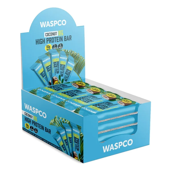Waspco Yüksek Protein Bar - Hindistan Cevizli 50g x 12 Adet - 1 Adet - Görsel 7