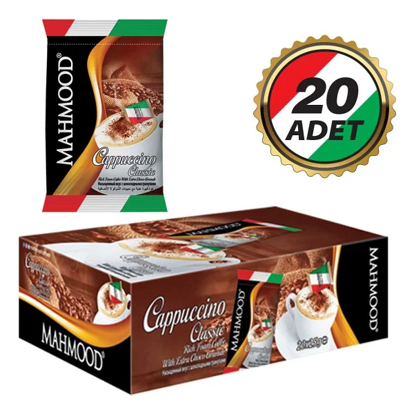 Mahmood Coffee 25 gr 20'li Çikolata Parçacıklı Cappucino - Görsel 9