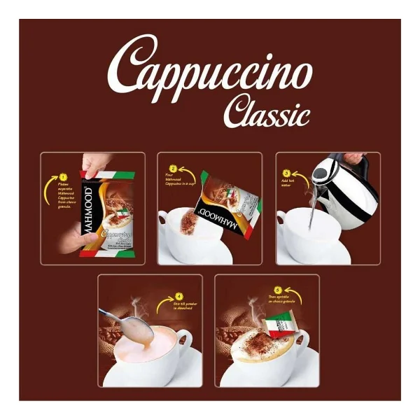 Mahmood Coffee 25 gr 20'li Çikolata Parçacıklı Cappucino - Görsel 3
