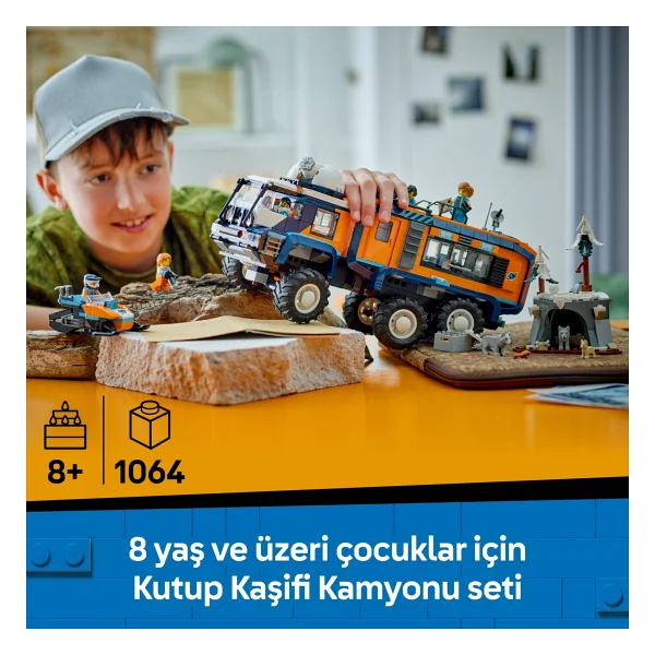 Lego 60471 City Kutup Kaşifi Laboratuvar Kamyonu - Görsel 5