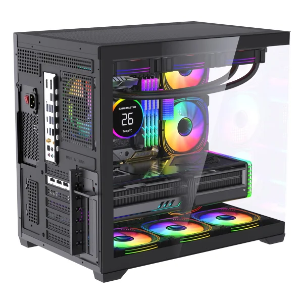 GM Game Master F-7 Lite V2 Gaming Atx Akvaryum Kasa Uzaktan Kumandalı 7 Rgb Fan - 650 W - Görsel 3