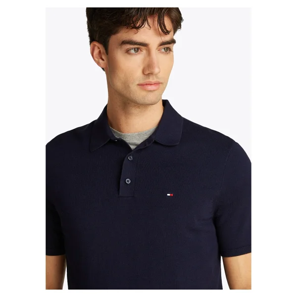 Tommy Hilfiger Core Essentials MW0MW37396 Kısa Kollu Polo Yaka Erkek Tişört - Görsel 3