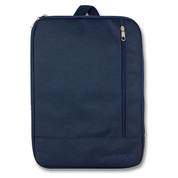Cennec Dikey Mavi Evrak ve Laptop/Notebook Çantası - 15,6 inç Uyumlu - Erkek - Görsel 4