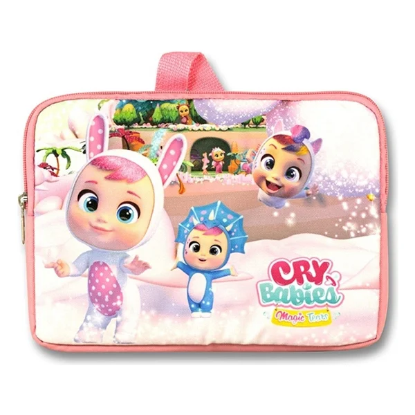 Cennec Yatay Cry Babies Sarı Yeşil Tablet Çantası - Kız Çocuk - 10,9 İnç Ve Altındaki Tabletler İçin Uyumlu - Görsel 5