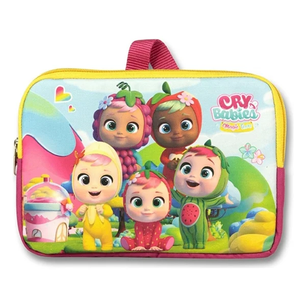 Cennec Yatay Cry Babies Sarı Yeşil Tablet Çantası - Kız Çocuk - 10,9 İnç Ve Altındaki Tabletler İçin Uyumlu - Görsel 3
