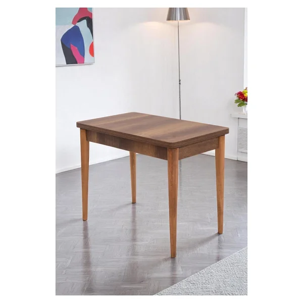 Damla Hilal Mdf Mutfak Masa Sandalye Takımı 60X100CM - Ceviz - 60 x 100 cm - Görsel 2