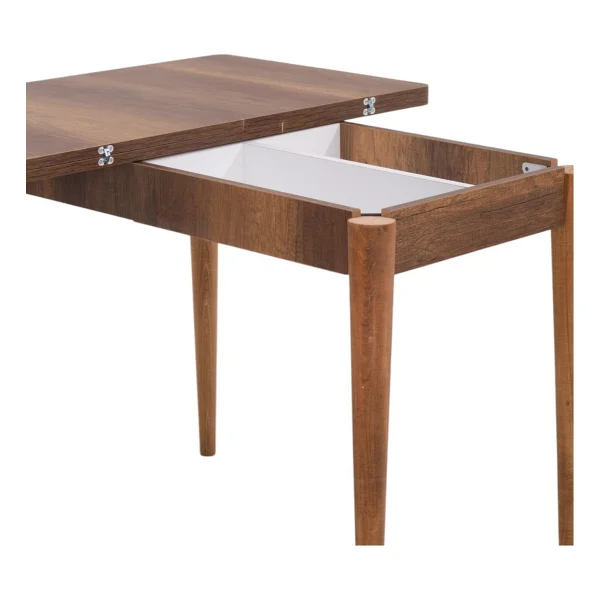 Damla Hilal Mdf Mutfak Masa Sandalye Takımı 60X100CM - Ceviz - 60 x 100 cm - Görsel 3