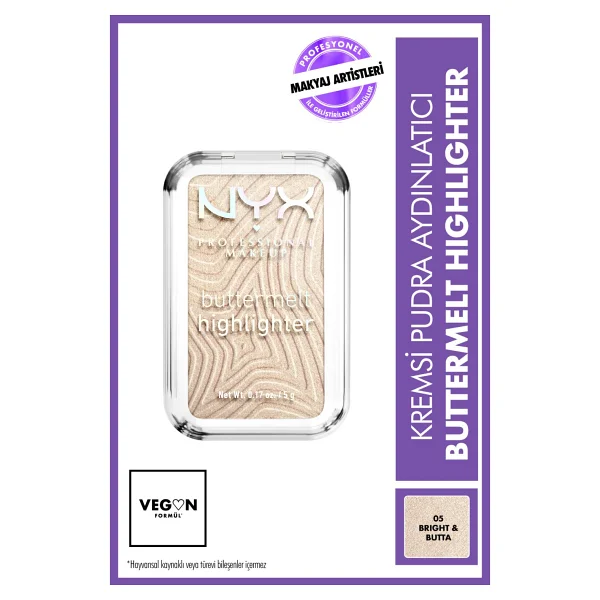 NYX Professional Buttermelt 05 Bright & Butta Highlighter - Görsel 7
