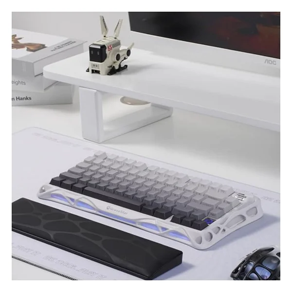 GravaStar Klavye Bilek Desteği, Ergonomik, Kaymaz Tabanlı, PU Deri Yüzeyli Bilek Destek Pedi, Siyah - Görsel 10