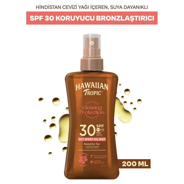 Hawaiian Tropic Hawaiian Dry Spray Oil Spf 30 200 ml - Görsel 8