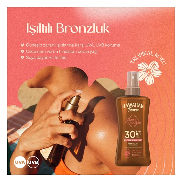 Hawaiian Tropic Hawaiian Dry Spray Oil Spf 30 200 ml - Görsel 4