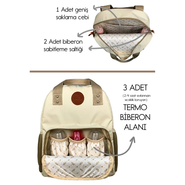 Stylo Popi Bej Anne Bebek Sırt Çantası - Görsel 3