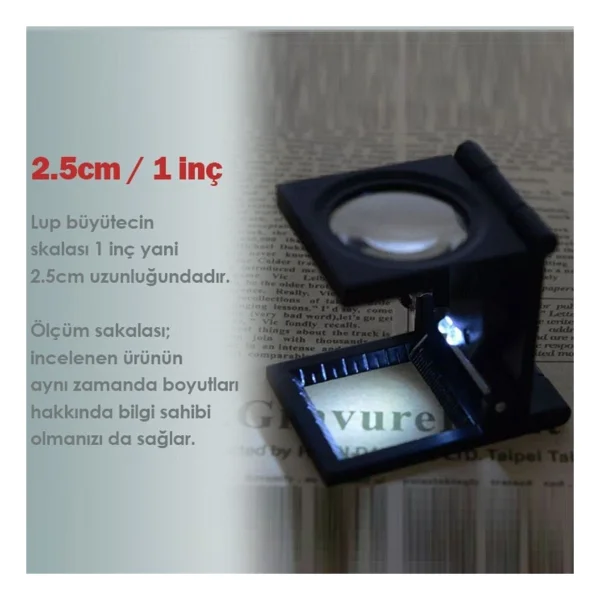 Loyka 9005A Mini Metal Büyüteç - Görsel 5