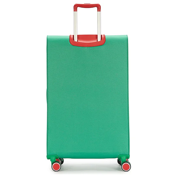 Benetton BNT2200 Ultra Light Kumaş Kabin + Orta + Büyük Boy Yeşil 3'lü Valiz Seti - Görsel 3