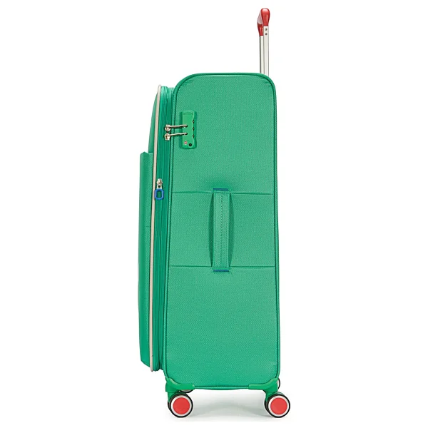 Benetton BNT2200 Ultra Light Kumaş Kabin + Orta + Büyük Boy Yeşil 3'lü Valiz Seti - Görsel 4