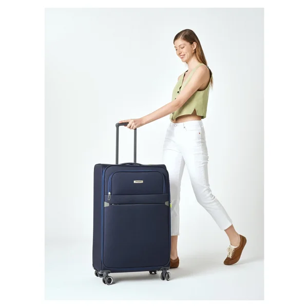 Pierre Cardin 04PC6000 Kumaş Kabin + Orta + Büyük Boy Lacivert 3'lü Valiz Seti - Görsel 7