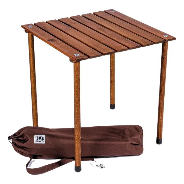 Bag The Joy 50x50 cm 2 Kişilik Haki Ahşap Kamp Masa Sandalye Takımı - Görsel 3