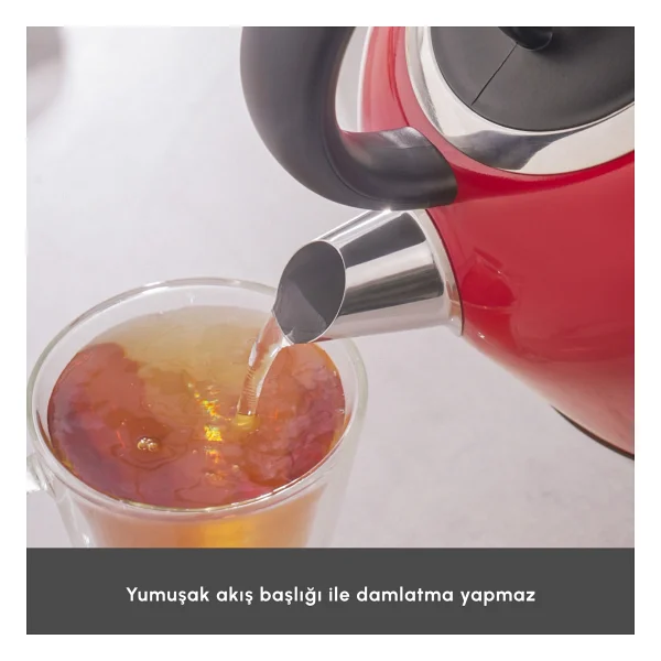 Karaca Retro 2202 Kırmızı 2200 W 1.7 lt Kettle - Görsel 4
