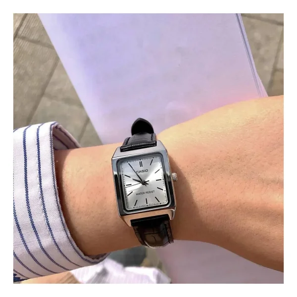 Casio Standart LTP-V007L-7E1UDF Deri Kordon Siyah-Gümüş Kadın Kol Saati - Görsel 2