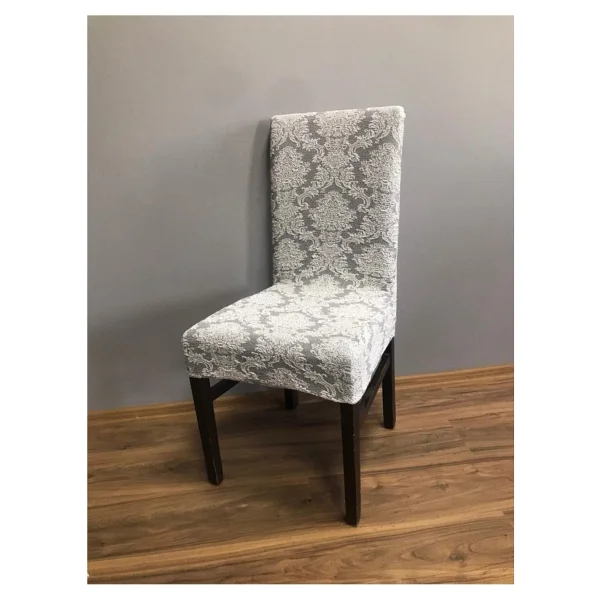 Jakarlı Esnek Şal Desen Tekli Sandalye Örtüsü - 180 x 230 cm - Görsel 5