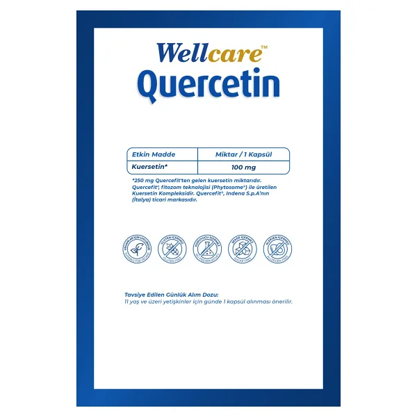 Wellcare Quercetin 100 mg 60 Kapsül - Görsel 4