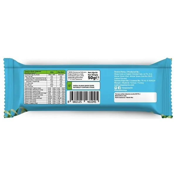 Waspco Yüksek Protein Bar - Hindistan Cevizli 50g x 12 Adet - 1 Adet - Görsel 4