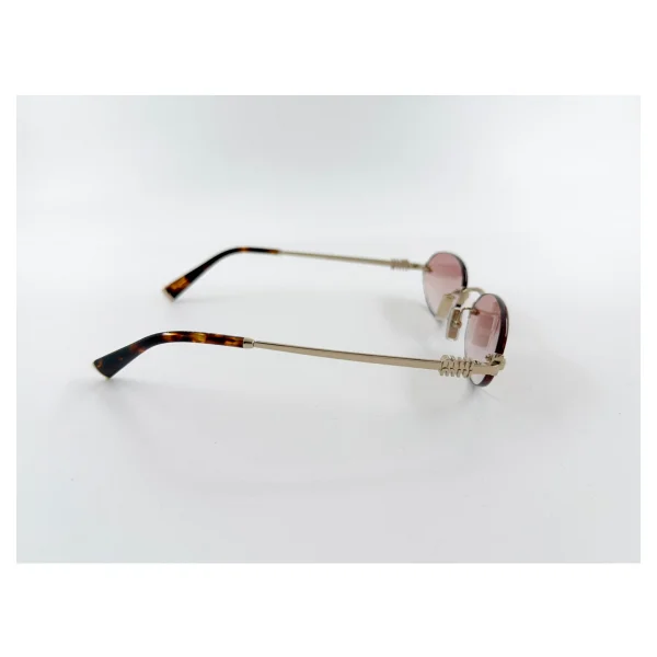 Miu Miu Logo A54S ZVN70O Gold-Pink Kadın Güneş Gözlüğü - Görsel 3