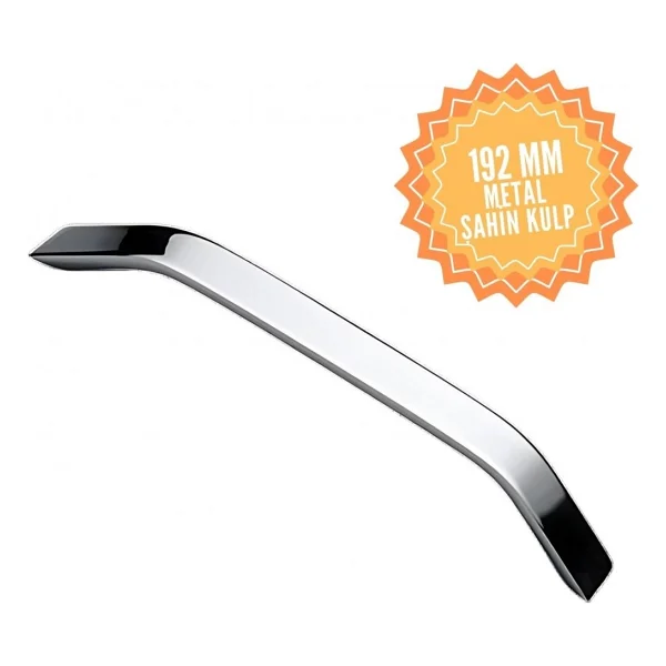 Şahin Krom 192 mm Kulp Lüks Country Mutfak Mobilya Dolap Çekmece Kulpu - Görsel 2
