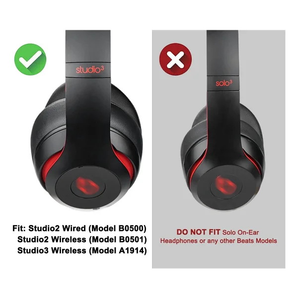 Beats Studio 2.0 ve 3.0 Uyumlu Kulaklık Pedi Studio Apl Kulaklık Süngeri Kulaklık Yastığı Köpük Yalıtım Minder Ped Yastık - Mavi - Görsel 3