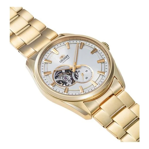 Orient Contemporary Semi-Skeleton RA-AR0007S10B Çelik Kordon Gold Erkek Kol Saati - Görsel 9