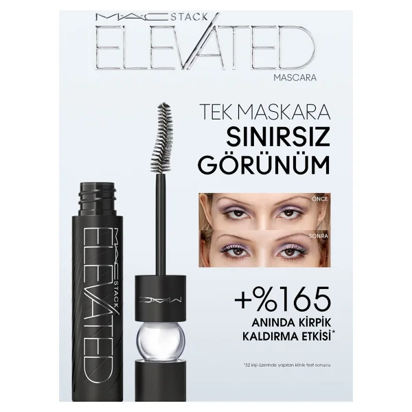 M.A.C MACStack Elevated Hacim Veren Siyah Maskara - Görsel 5