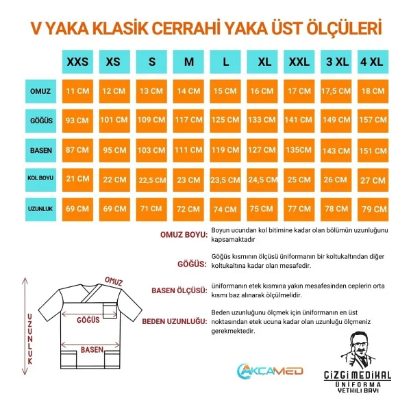 Çizgi Medikal Siyah Dr Greys Scrubs (Terikoton/ince Kumaş) T100 - Görsel 3