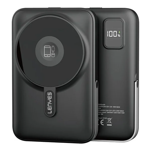 Lenyes PW1002D 10000 mAh Kablosuz Powerbank - Görsel 3