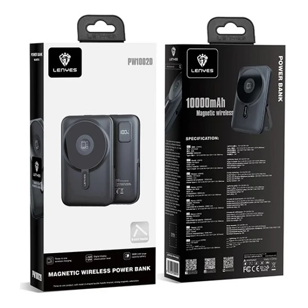 Lenyes PW1002D 10000 mAh Kablosuz Powerbank - Görsel 4