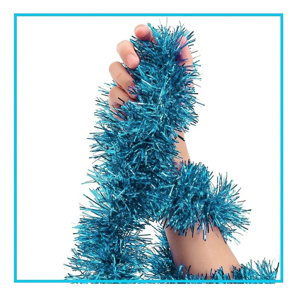 Parti İçin Sim Süs 2 Metre Uzunluk 6 cm Genişlik Açık Mavi Renk İthal - Görsel 2