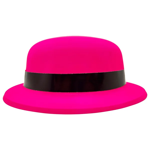 Neon Partisi Pembe Renk Melon Plastik Parti Şapkası - Görsel 2