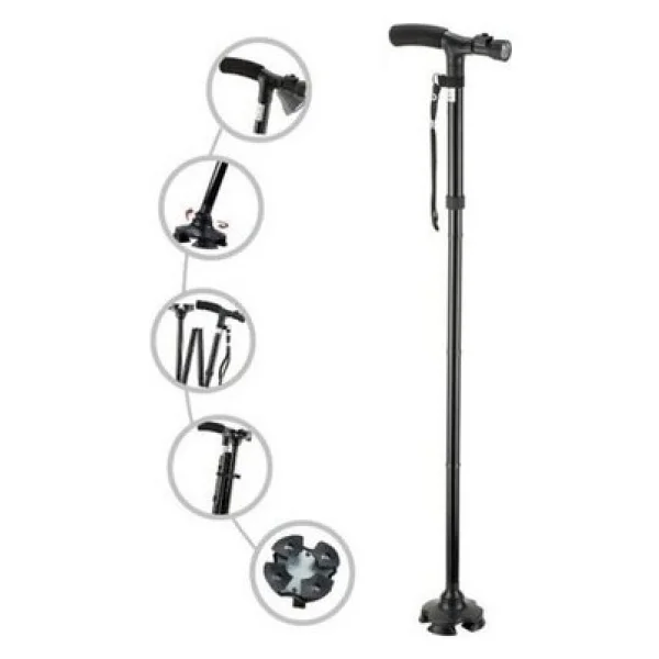 Led Işıklı Katlanır Baston - Görsel 3