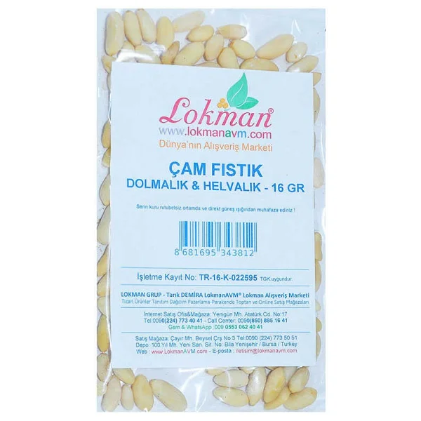 Dolmalık Helvalık İthal Çam Fıstık 16 Gr Paket - Görsel 2