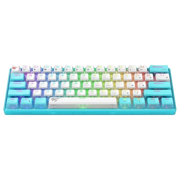 Havit Gamenote KB903L Mavi RGB %60 TKL Red Switch Kablolu Mekanik Oyuncu Klavyesi - Görsel 2