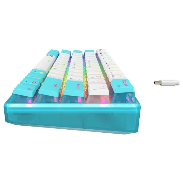 Havit Gamenote KB903L Mavi RGB %60 TKL Red Switch Kablolu Mekanik Oyuncu Klavyesi - Görsel 5