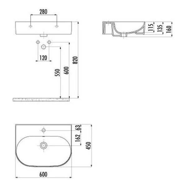 Creavit Daily DY060 60 cm Lavabo - Görsel 2
