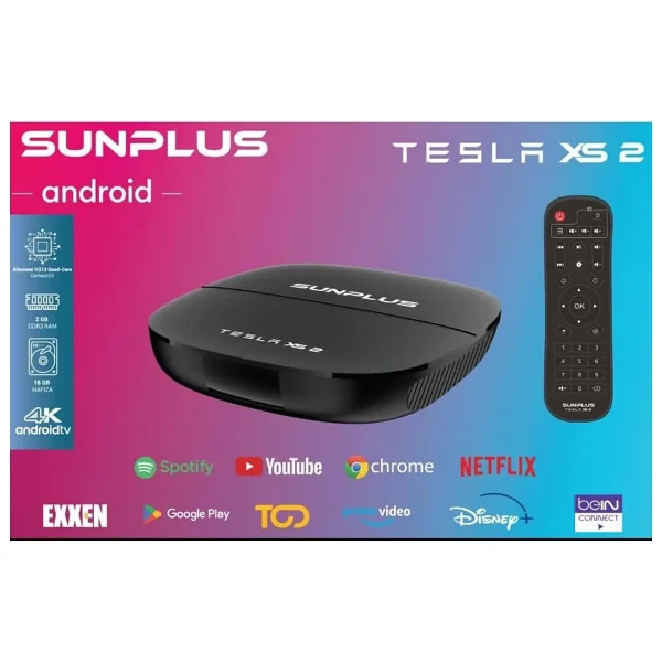 Sunplus Tesla XS 2 Series 16 GB 4K Android TV Box - Görsel 2
