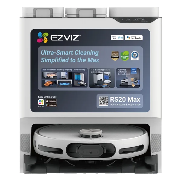 Ezviz RS20 Max Çöp İstasyonlu Akıllı Robot Süpürge - Görsel 6